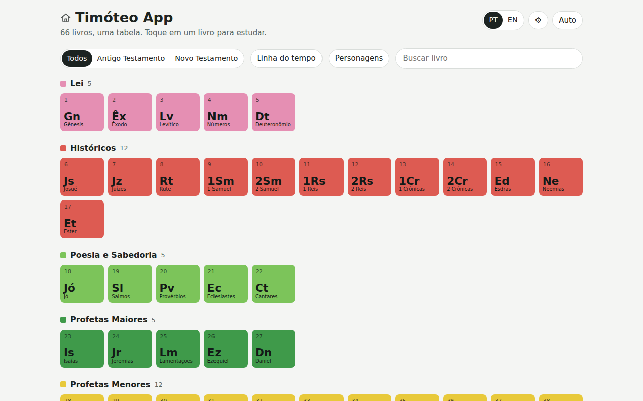 Timóteo App — Estudo Bíblico Interativo
